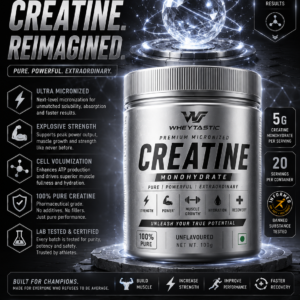 Wheytastic Premium Micronized Creatine Monohydrate – Silver Edition