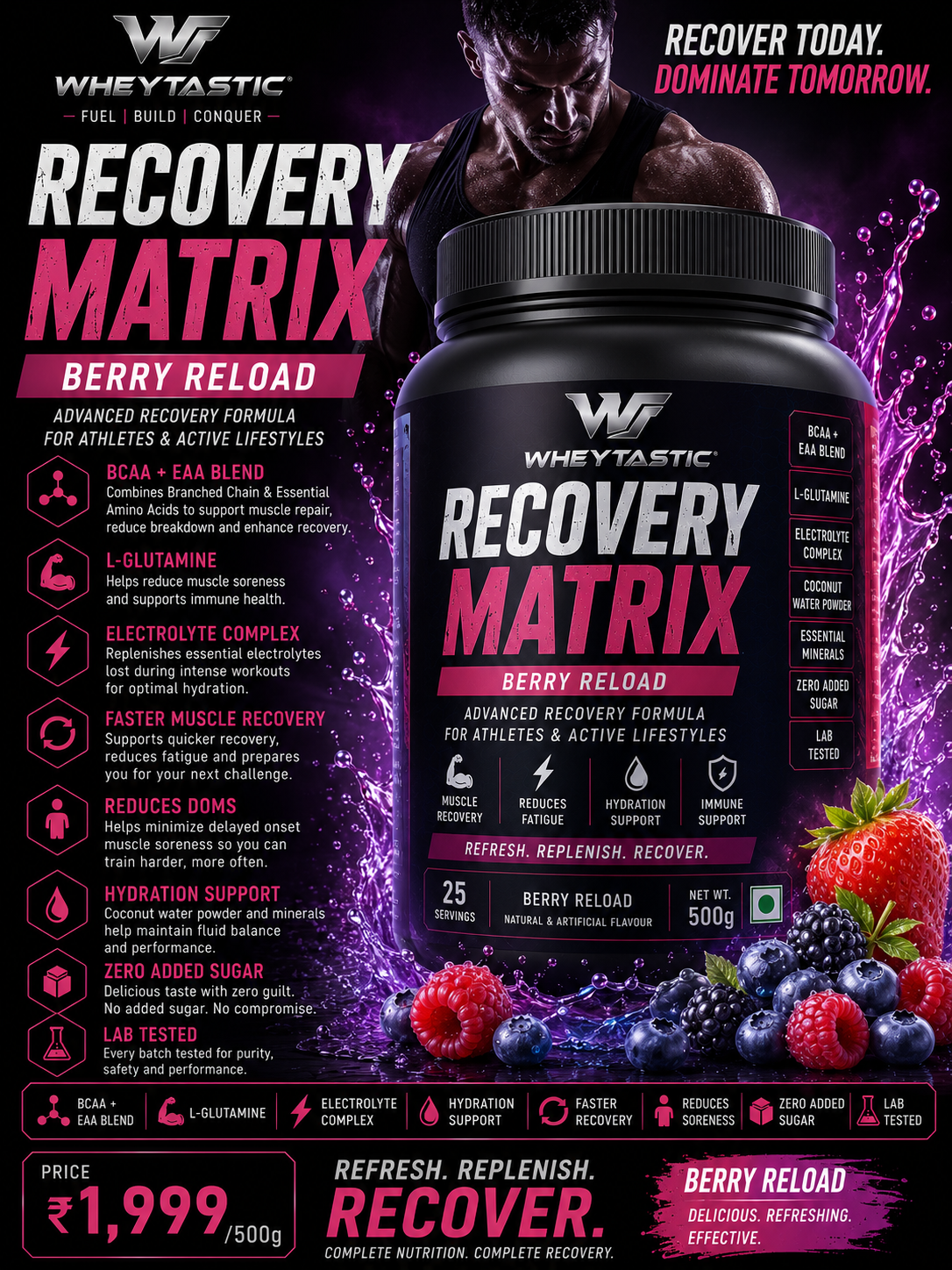 Wheytastic Recovery Matrix – Berry Reload